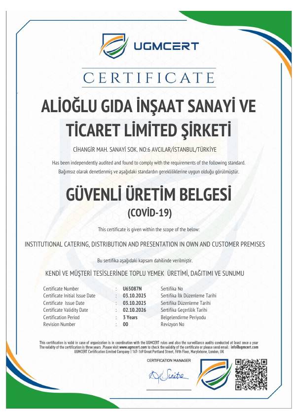 Güvenli Üretim belgesi ön izlemesi